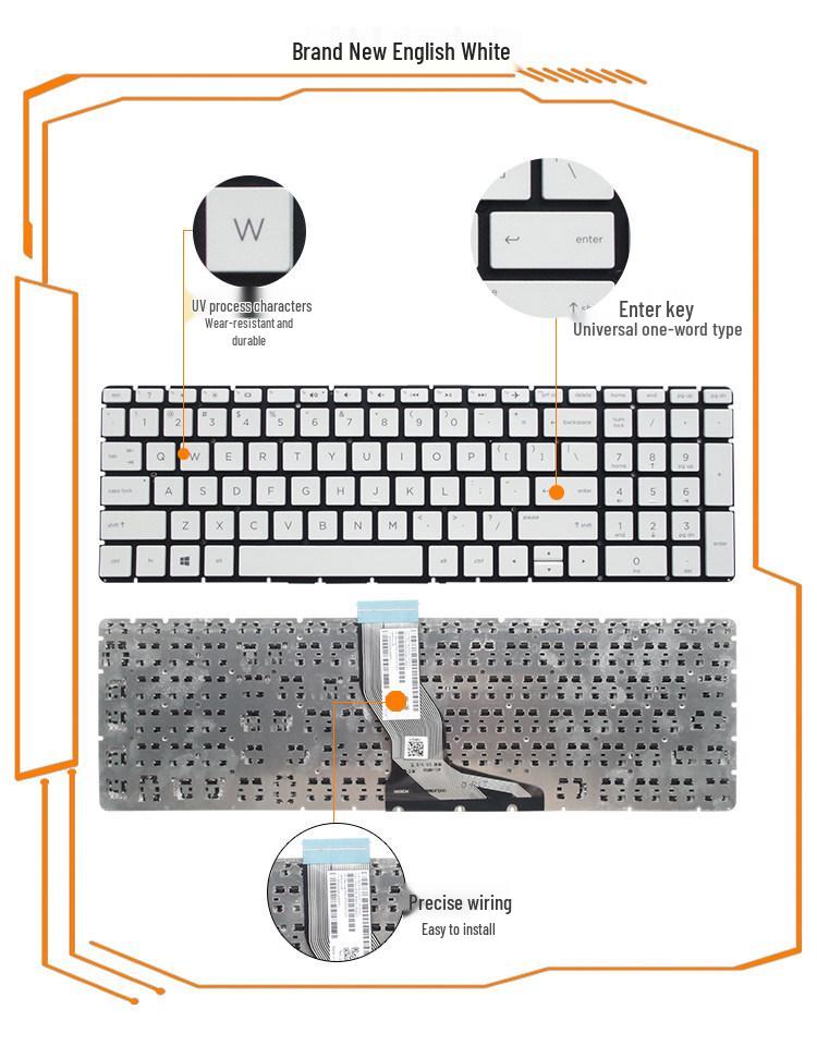 Совместимая клавиатура для HP 15-BS TPN-C129/C130/Q192/Q193/Q191/Q222/Q230/Q201