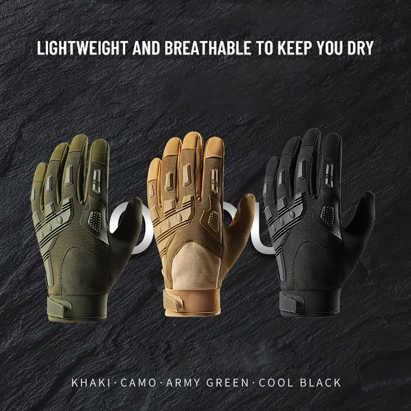 1 пара износостойких дышащих нескользящих перчаток для езды на велосипеде с сенсорным экраном и полным пальцем, подходящих для занятий спортом на открытом воздухе, езды на природе, обучения кемпингу