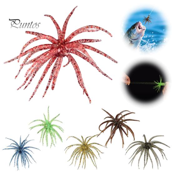 Fuzzy Soft Lure 2Pcs Bionic Sea Urchin Lure, 11cm/10g Floating Topwater Artificial Bait Bait, for Freshwater Saltwater Fishing