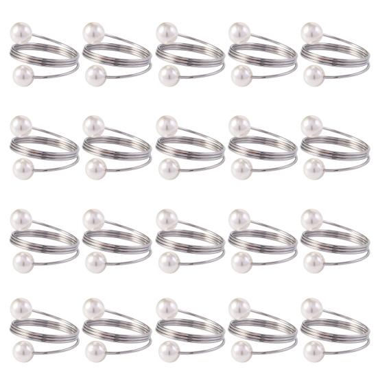 12/20 шт., набор колец для салфеток из искусственного жемчуга, кольцо для салфеток, пряжки, металлический весенний держатель для салфеток, украшение для стола на свадьбу, день рождения