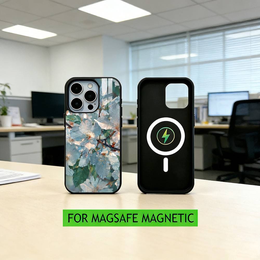 Чехол для телефона F-flowers для iPhone 17, 16, 15, 14, 13, 12, 11 Plus, Pro, магнитный, с беспроводной зарядкой MagSafe