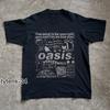 Редкая футболка Oasis Wonderwall, Унисекс черная хлопковая футболка, Размер S-5XL Унисекс футболка
