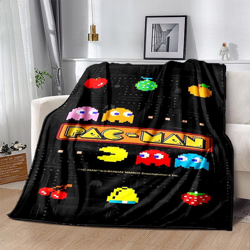 Pixel Game Flannel Blanket Soft Warm All-Season Throw, Design for Camping, Car Travel, Hiking Sofa, Bed, Office Perfect Gift for Parties