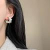 Серьги-кольца из стерлингового серебра 925 пробы Винтажные Для женщин Модные Простые Цветок Полые Серьги Украшения Предотвращают Аллергию Вечерние Аксессуары