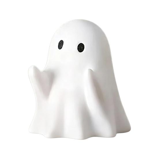 Halloween Office Stationery Organizer Middle Finger Ghost Figurine Pen Holder, Spooky Gesture Resin Desk Decor for Coworkers Stand, Cute Ornaments,