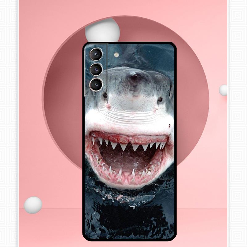 Shark Ocean Fish Case For Samsung Galaxy S24 S23 Ultra S22 S20 FE S21 FE Note 10 20 S8 S9 S10 Plus Cover