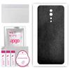 apgo Protective Skin Sticker for the Back Compatible with Oppo Reno Z, Wrap Film, Foil, Vinyl - Pattern Black Leather
