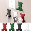New 1Pcs Self-adhesive Double Hooks Student Dormitory Bathroom Strong Sticky Hooks Behind The Door Bathroom Hanging Clothes Hook