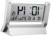 Seiko Clock Настольные часы Гибридные солнечные радио цифровой календарь дисплей температуры и влажности Серебристый металлик SQ690S SEIKO