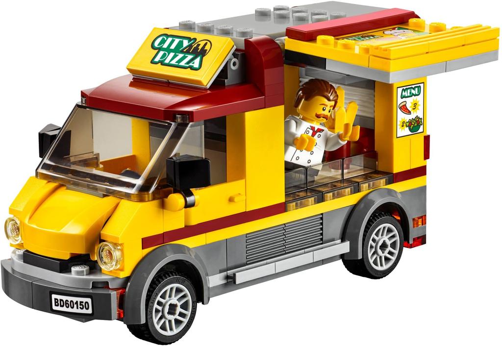 LEGO City Pizza Shop Truck 60150 Block Toy Boys Car