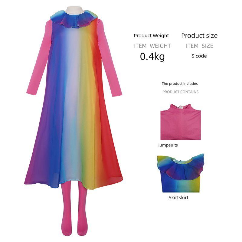 Cross-Border Foreign Trade Time-Travel Cosplay Costume Alco Rainbow Space Suit Cosplay Two-Dimensional Stage Performance Costume