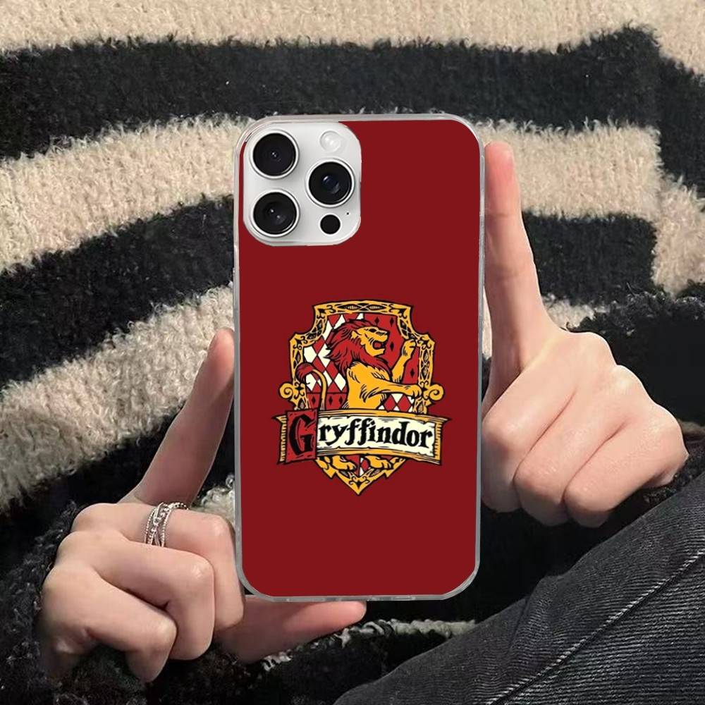 Ataff Harryr P-Potter Logo For iPhone 17 Air 16 15 14 13 12 11 Pro Max Plus Phone Case Silvery Satin Glossy Surface