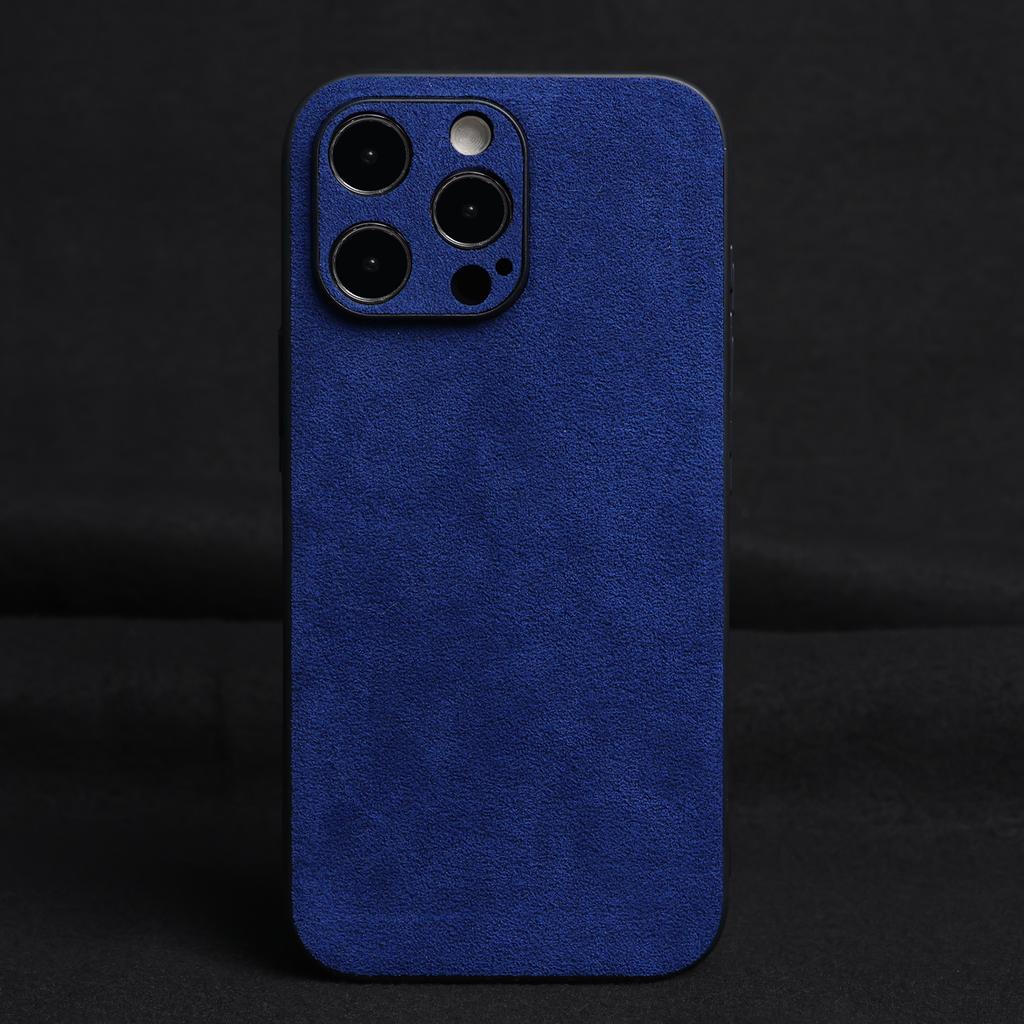 Чехол из АЛЬКАНТАРЫ для 17 Pro Max 16 15 14 13 Роскошная Искусственная Кожа Замша Суперкара Чехлы для Телефона Обложка