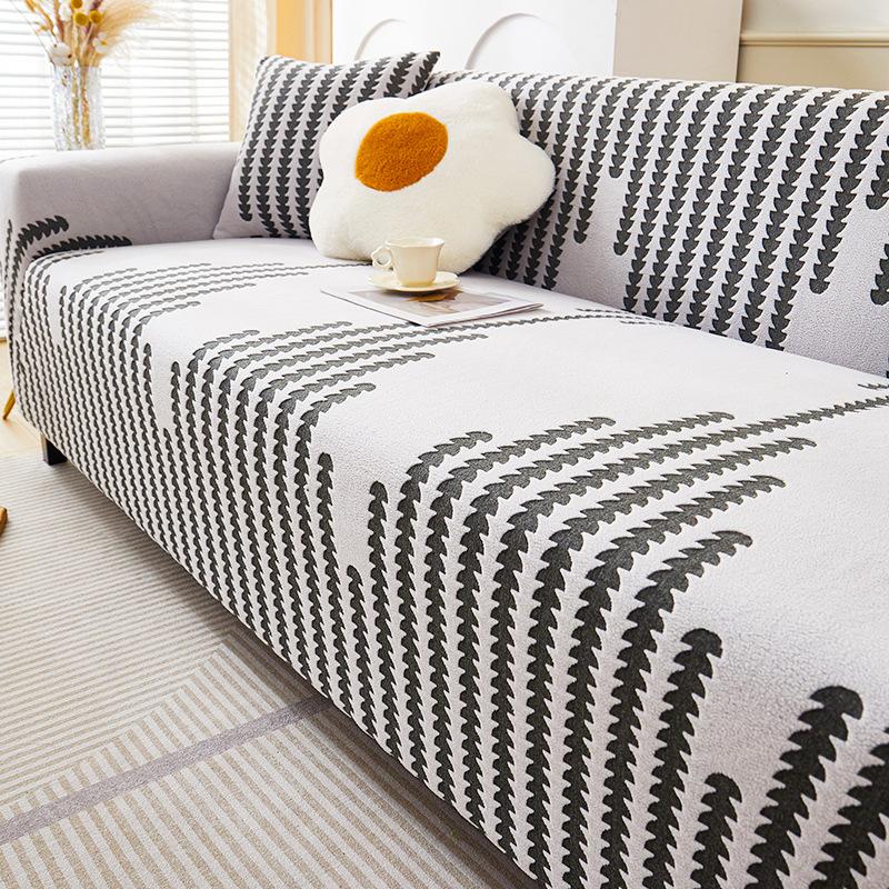 Зимний плюшевый чехол для дивана, цельный чехол для дивана, ткань, не царапающаяся, нескользящая подушка для дивана