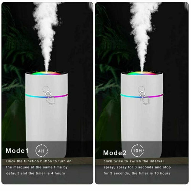 320ml USB Mini Humidifier LED Night Light Spraying Diffuser for Home Office Car
