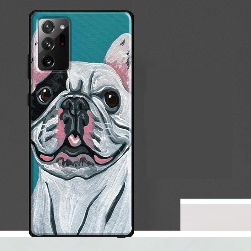 Watercolor French Bulldog Painting Case For Samsung Galaxy S25 Ultra S21 S22 S23 S24 Ultra S9 S10 S20 Plus S25 FE Phone Cover