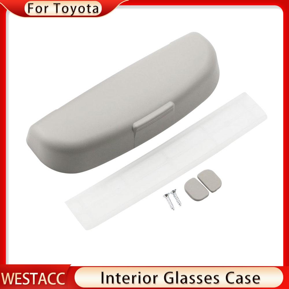 Чехол для автомобильных очков из АБС-пластика, держатель для солнцезащитных очков, чехол для Toyota Corolla Yaris Vios, коробка для хранения очков, органайзер с зажимом