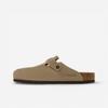 Birkenstock Boston Мягкая замшевая стелька темно-серого цвета