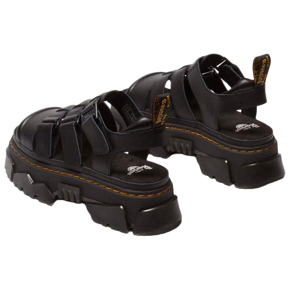 Dr. Martens Mattison 3 Минималистичные удобные римские сандалии из ПУ-кожи Женские сандалии Черные 40891001