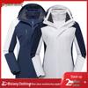Men's and Women's Outdoor Windproof Jacket: Couple's Detachable Two-Piece Set, Three-in-One Waterproof and Windproof Mountaineering Suit