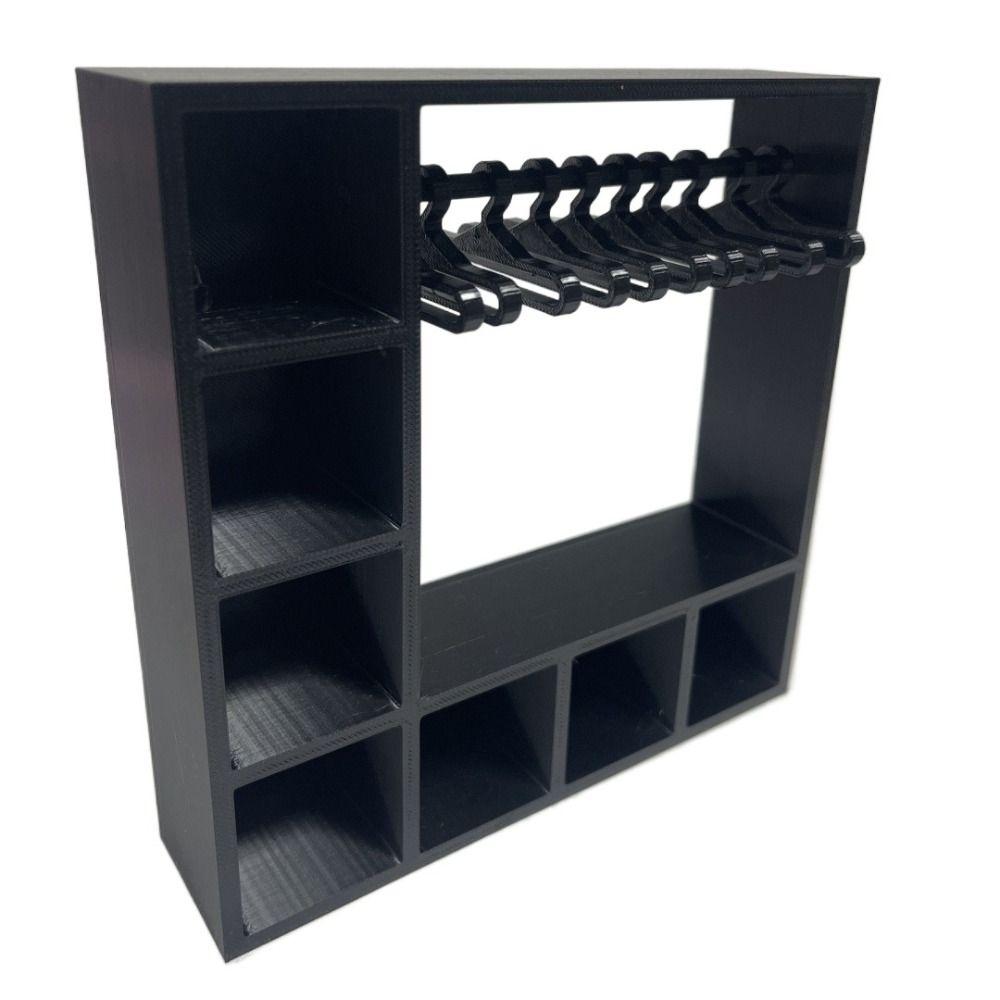 Large Capacity Doll Clothes Closet with 10 Hangers Doll Accessories Display Box  for Doll Clothes