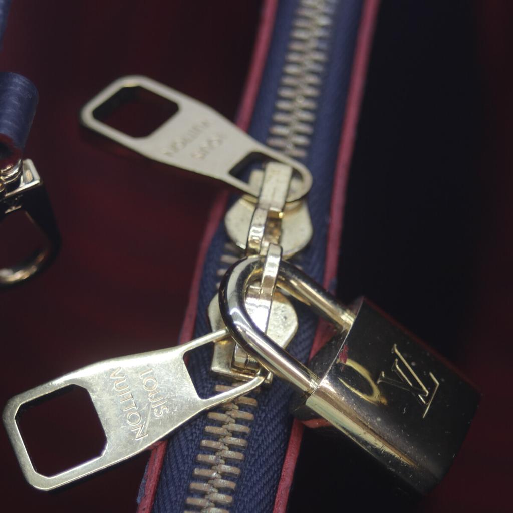 LOUIS VUITTON 2018 M42746 Monogram Amplant Marine Rouge Montaigne MM Handbag Marine RougeUsed