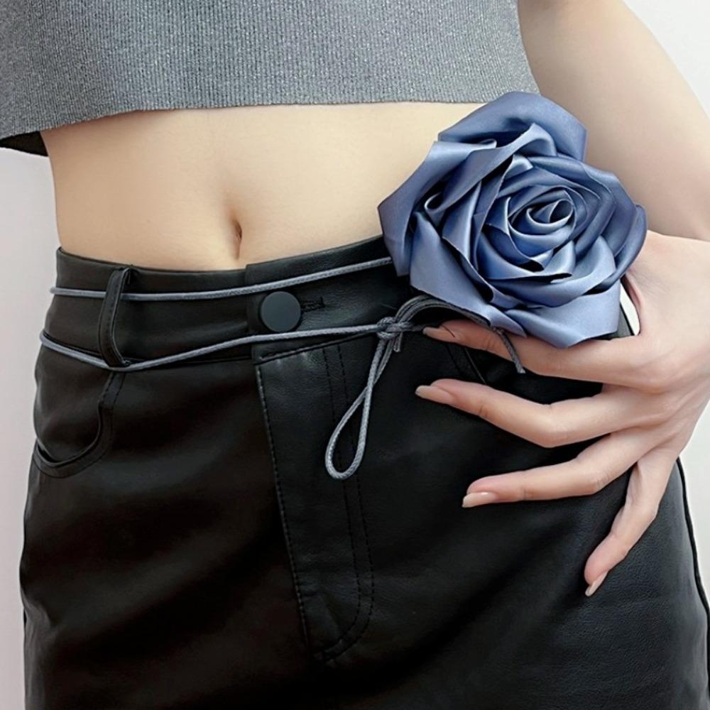 Шейный ободок, розовое кружевное ожерелье на шею, роскошный цветок, поясная цепочка, модная модная цепочка для тела, женская