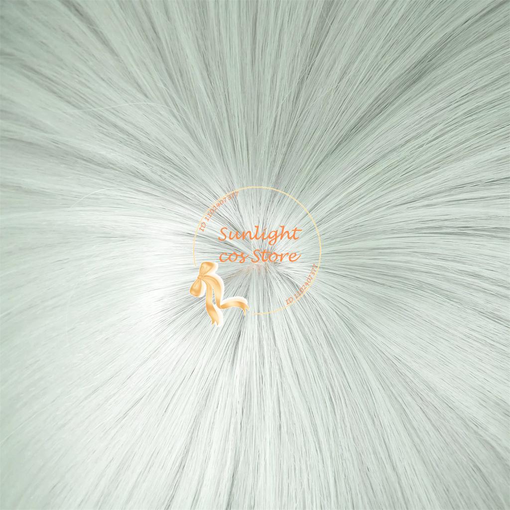 Chainsmoker Cat Yani Neko Satou Yuko Cosplay Wig 38cm Light Green Anime Cosplay Wigs Heat Resistant Synthetic Hair Halloween