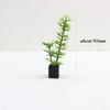 3pcs Multistyles Green Leaves Plant Pot Mini Bonsai Garden Home Model  Doll House Accessories