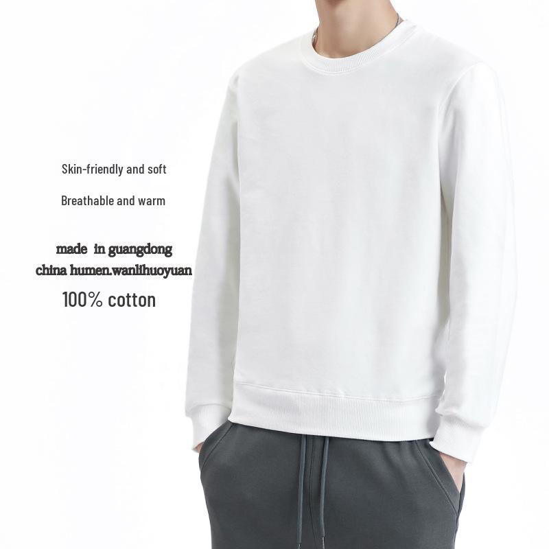 Весенний свитшот с круглым вырезом: Со спущенным плечом, однотонная, с длинным рукавом, рабочая одежда с принтом логотипа.