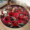 Круглый ковер Cristiano Ronaldo, Ковер для гостиной, спальни, дивана, игровой комнаты, Нескользящий коврик для пола