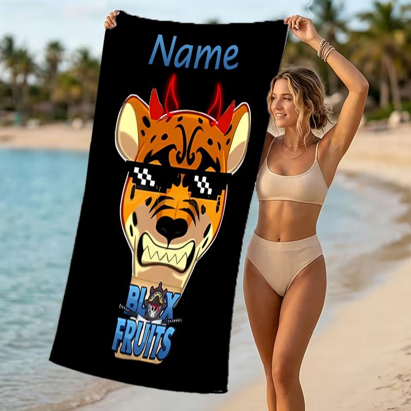 Customizable personalized beach towels Game Blox Fruits themed designs.Suitable for the beach, yoga, sports;ideal as beach accessories