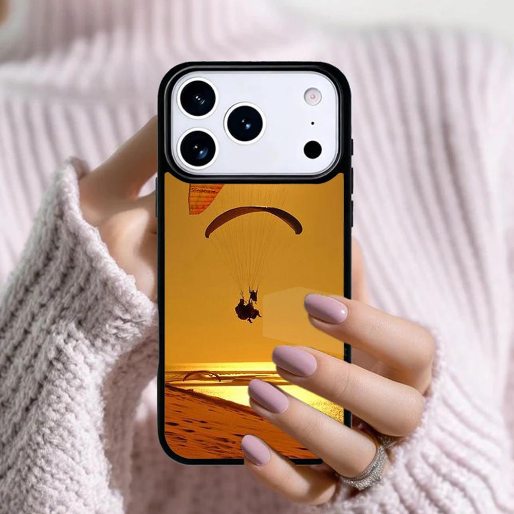 Чехол для телефона с парапланом Парапланерист Для Apple iPhone 17 Air 16E 15 14 Plus 13 12 11 Pro Max Mini Funda Cover
