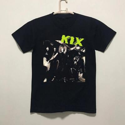 Kix Band Rock Members Black Cotton T Shirt Full Size S-5XL