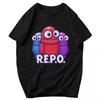 Мужская футболка REPO Игра Смешные Подарки Хлопок Y2K Графическая С круглым вырезом Унисекс Топы Футболки
