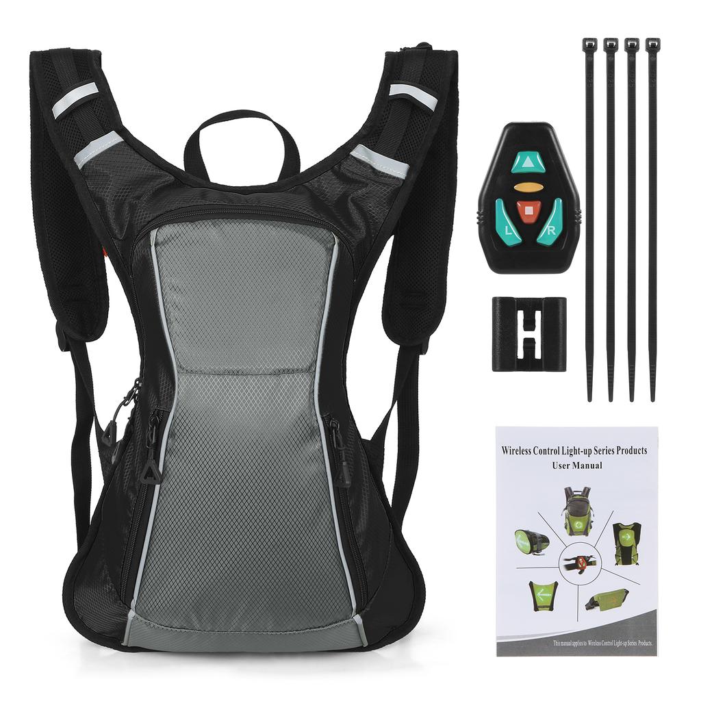 Рюкзак со светодиодным указателем поворота, IPX5, водонепроницаемый светоотражающий рюкзак с указателем направления USB