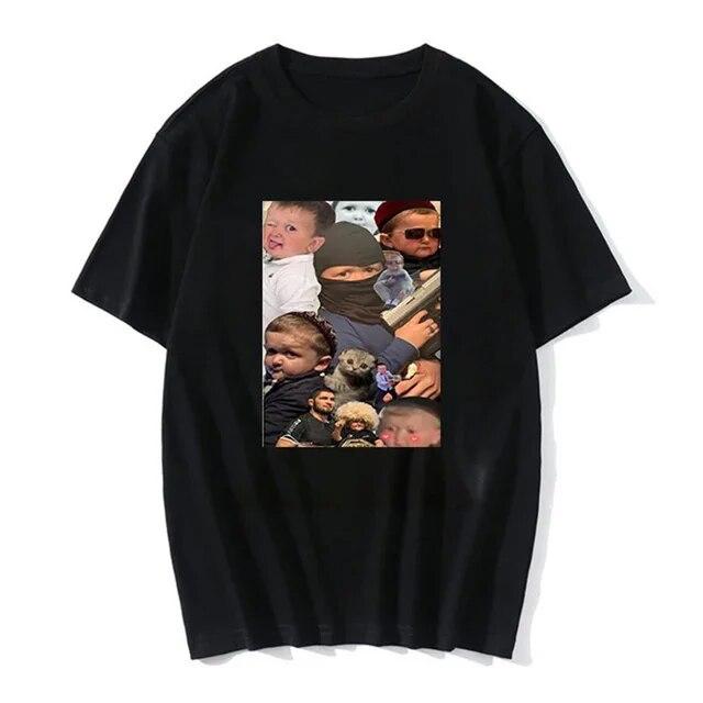 Khabib Blogger Hasbulla Fighting Print Женская футболка с коротким рукавом и круглым вырезом Женская футболка Женская футболка Верхняя одежда Camisetas
