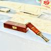 35.56 Cm Brass Telescope with Wood Box, Pirates Spyglass Telescope, Anniversary Gift For Husband, Gift for Dad, Boating Gift, Graduation Gifts