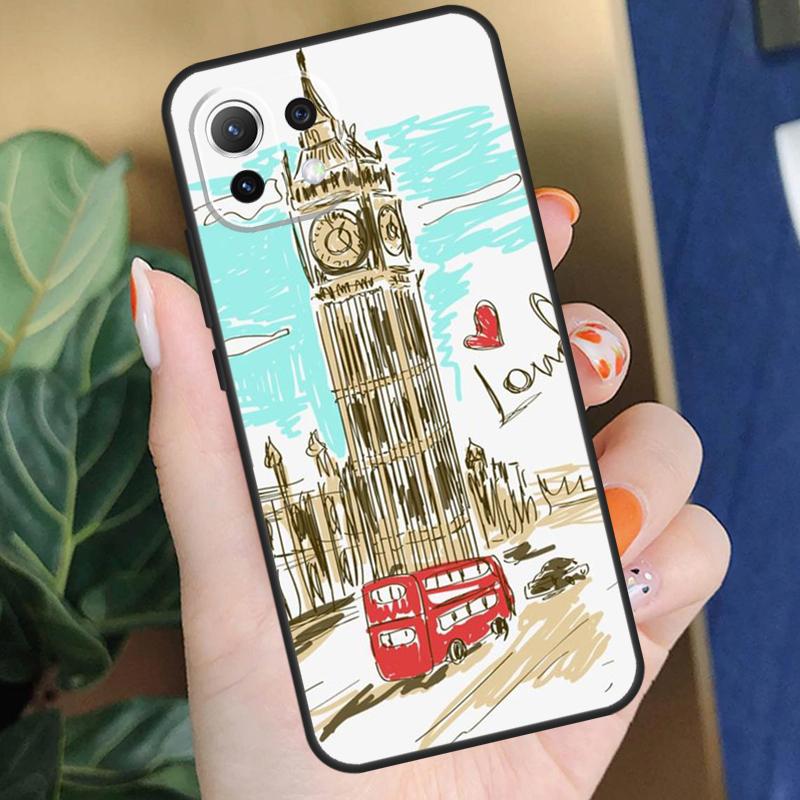 Лондонский Красный Автобус Биг Бен Чехол Для Xiaomi 17 Pro Max 14 15 Ultra 13T 14T 15T Pro POCO F8 F7 F5 F6 X5 X6 X7 Pro Чехол