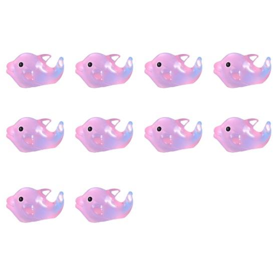 10шт дельфин орнамент дисплей сад светящаяся смола мох микроландшафт поставки