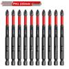 PH0 Бита Phillips из вольфрамовой стали: Магнитная, Ударопрочная, Нескользящая Отвертка, Шестигранный Хвостовик для Электродрели