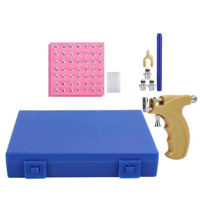 Пистолет для пирсинга ушей из нержавеющей стали с набором сережек-гвоздиков для хряща