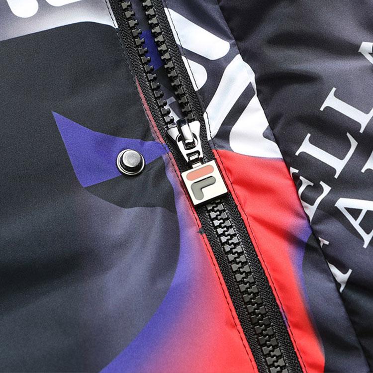 New FILA Down Jacket Men's All Over Print F61M148946FBK