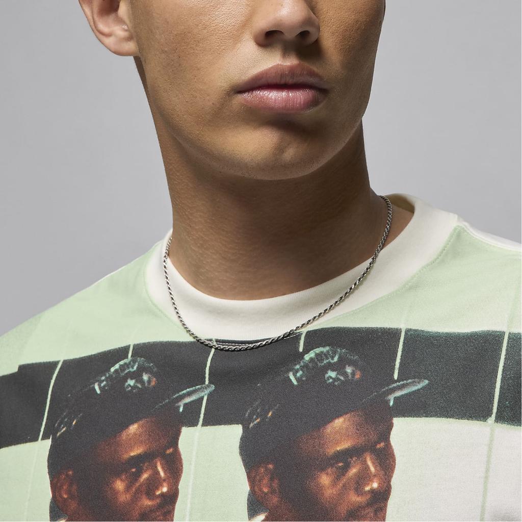 Jordan Flight Series Colorblock Character Graphic Print Round Neck Short Sleeve T-Shirt SS24 Men Tops Sail FN5955-133