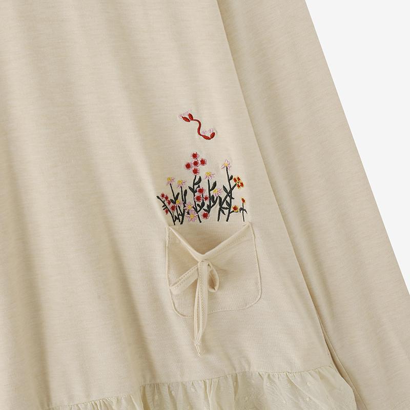 ZANZEA Женские осенние кружевные лацканы с длинным рукавом и принтом футболки