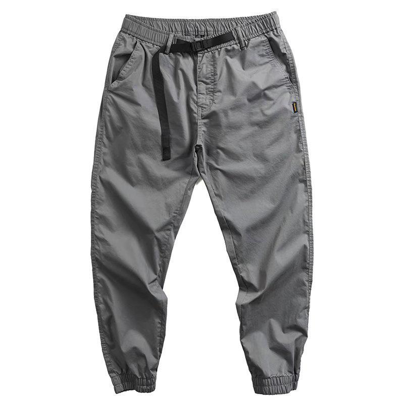 2022 Мужские брюки с манжетами в корейском стиле: Весна/Лето Трендовые повседневные брюки Nine-point с пряжкой