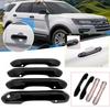 For Ford Explorer 2020-2025 Carbon Fiber Style Chrome Car Door Handle Cover Sticker Trim Cap Accessories Auto Protect Decor ABS