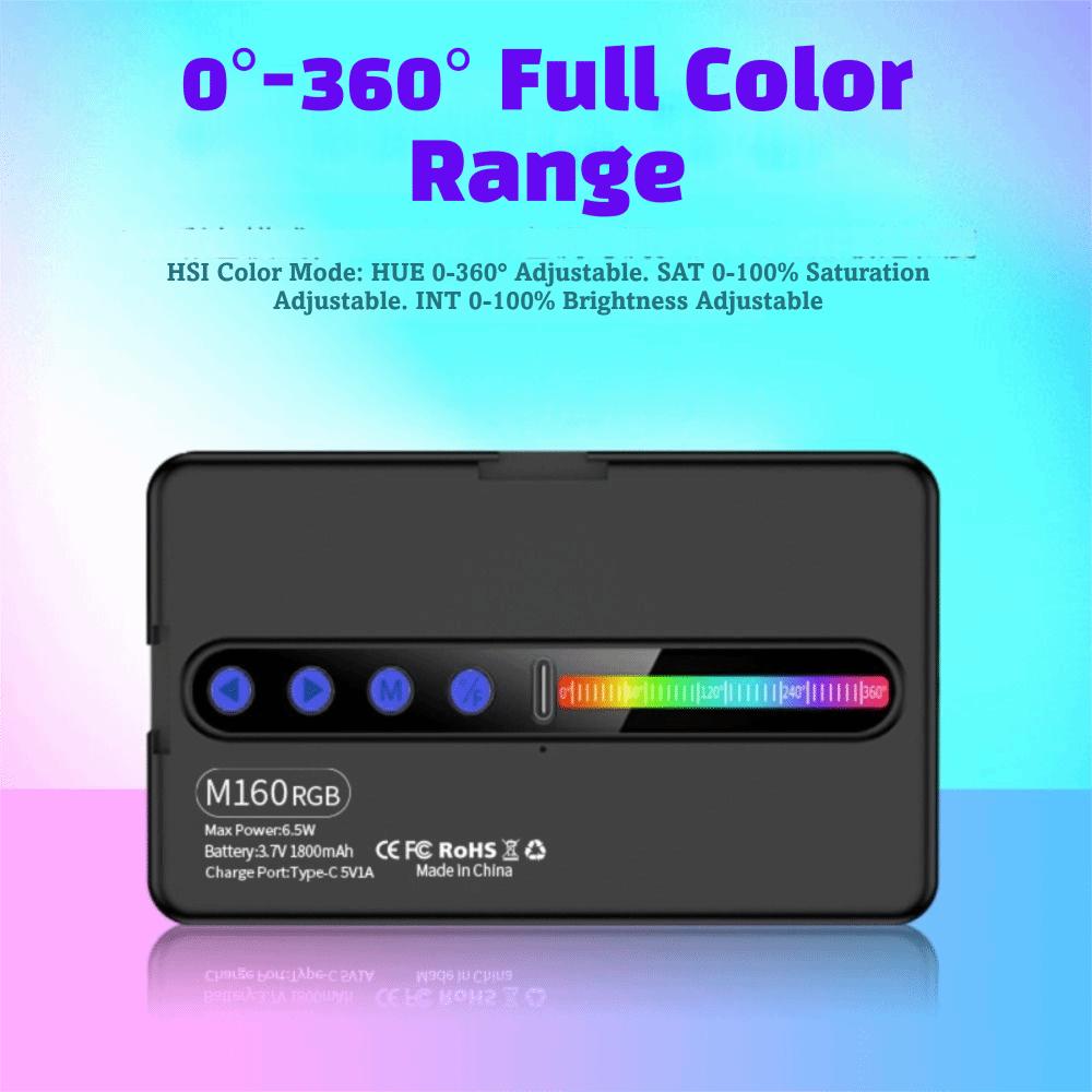 Полноцветный светодиодный видеосвет RGB, регулируемая яркость, камера, заполняющий свет для фотосъемки, видеозапись