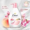 DOVE Body Soap Peach & Sweet Pea (Body Wash) Body + Refill 470g + 330g X 2 Pieces
