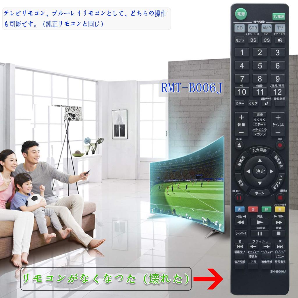 Сменный пульт дистанционного управления PerFascin, подходящий для рекордера дисков SONY RMT-B006J Blu-ray BDZ-RX55 BDZ-RX105 BDZ-RS15 BDZ-RX35